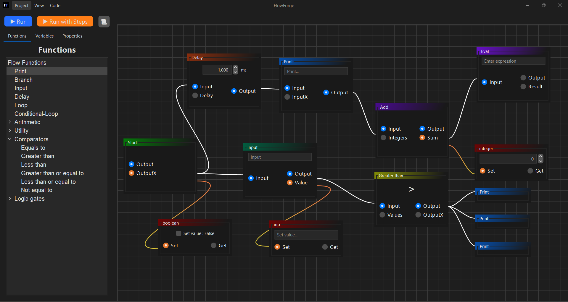 FlowForge Interface